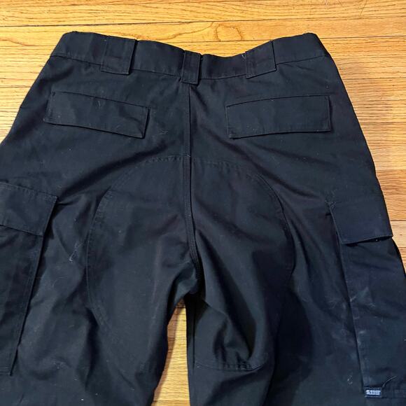 5.11 511 Tactical Pants Mens Large TDU Adjustable Work Pants 74003 Black Cargo - Picture 3 of 11